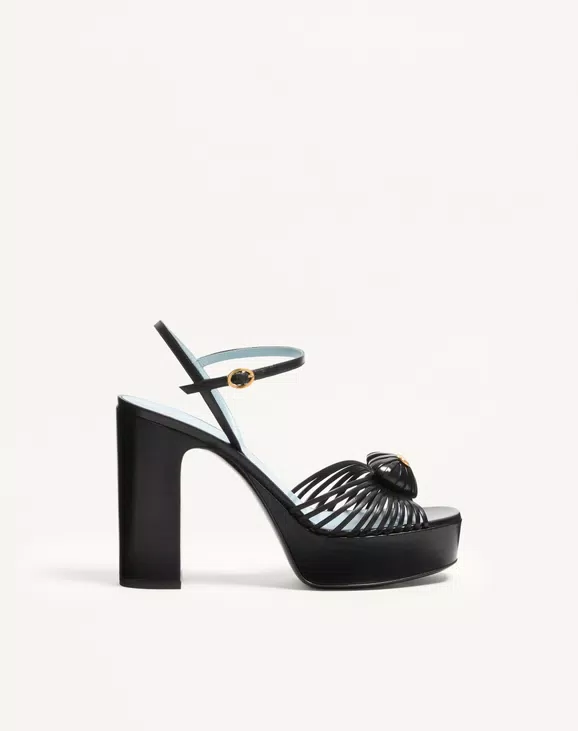 Valentino Sandal Royal Platform Sandal In Kidskin 115Mm - Image 1